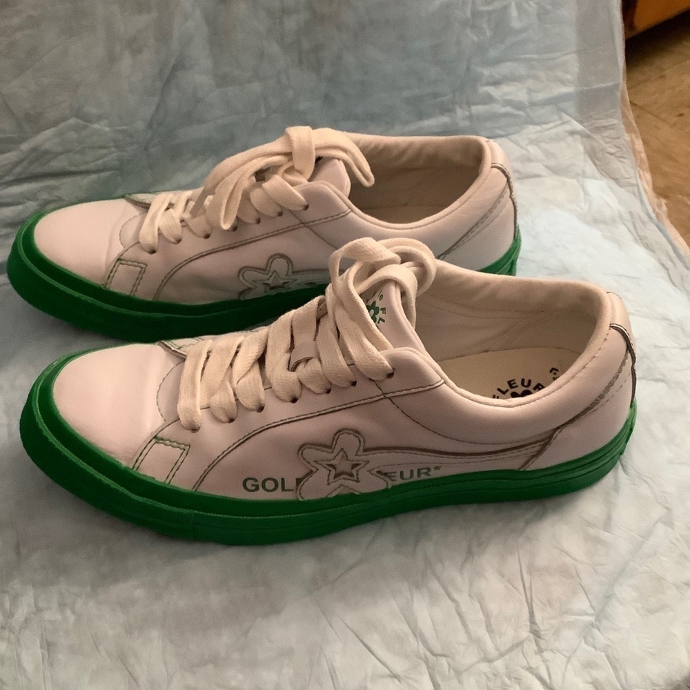 Converse One Star OX x Golf Le Fleur Kelly Green Womens Sz 9.5 Mens Sz 7… - Picture 5 of 12